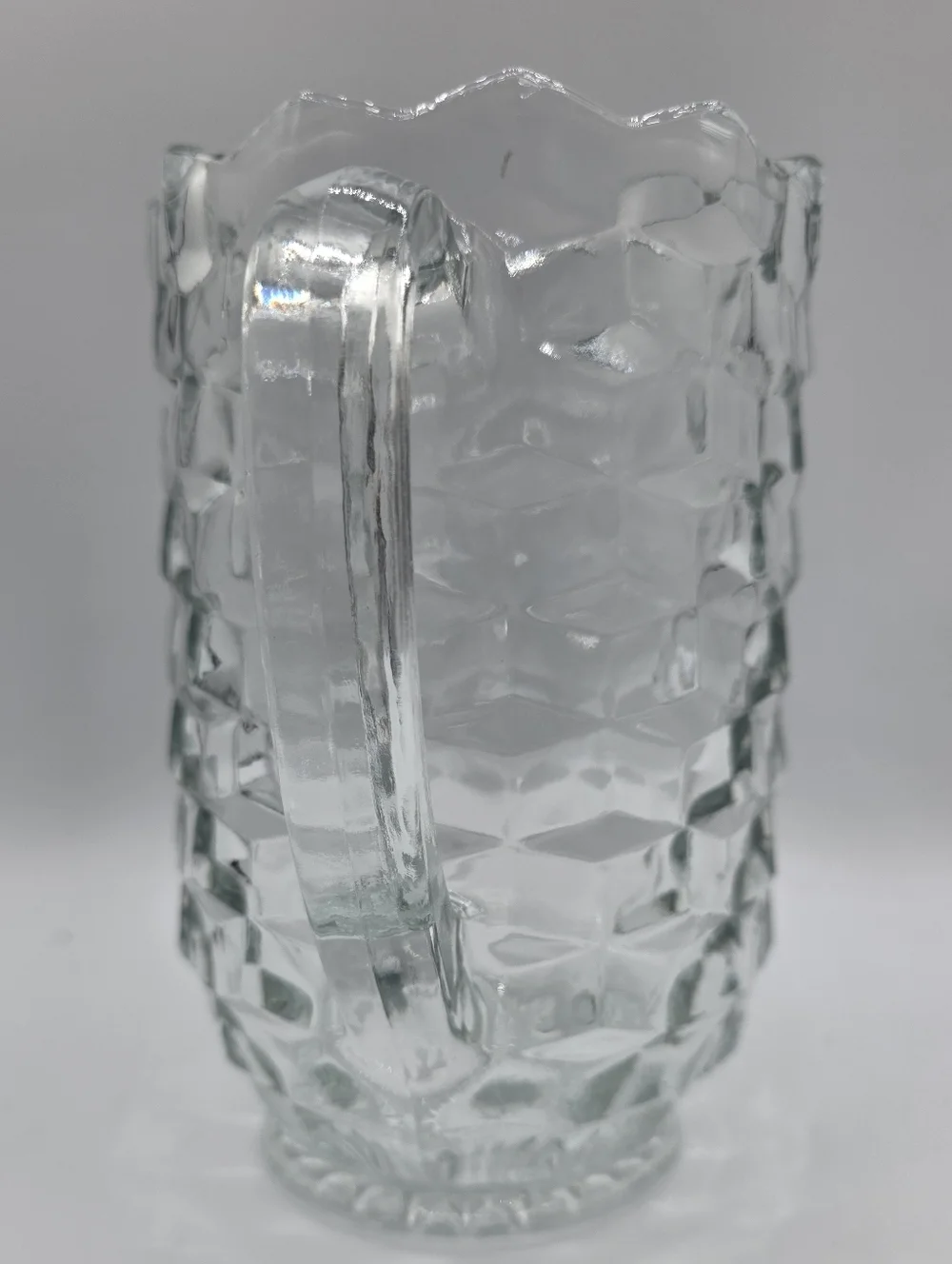 FOSTORIA AMERICAN CUBIST WHITEHALL COLONY GLASS 8.5